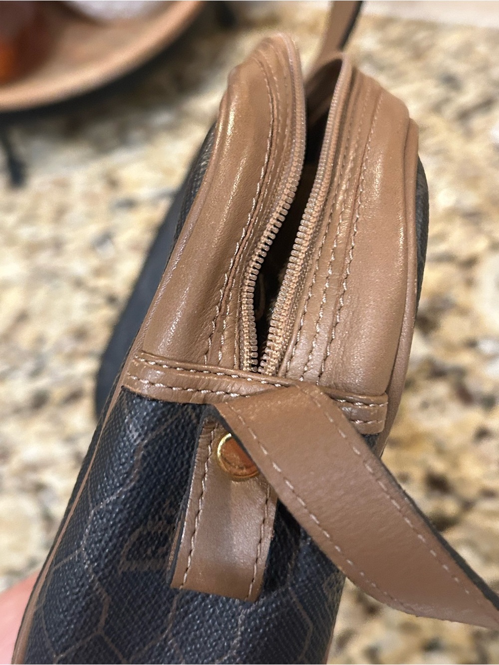 Christian Dior Honeycomb Canvas Shoulder Brown bag - Picture 5 of 8
